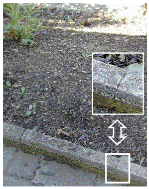 Break in kerb Break in Kerb stone above shifting