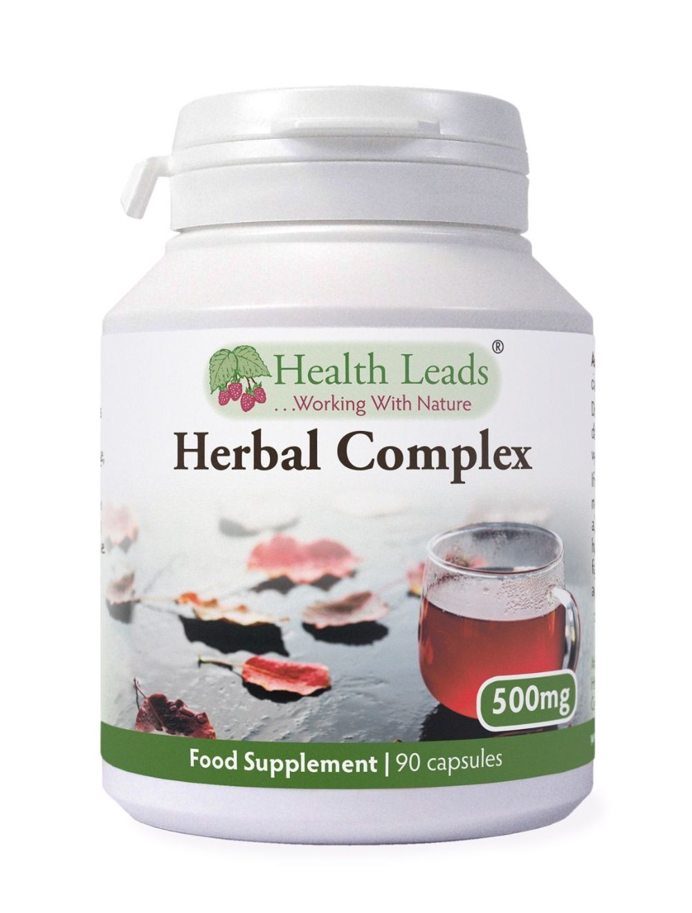 Herbal Complex 500mg x 90 capsules, vegan, vegetarian, magnesium