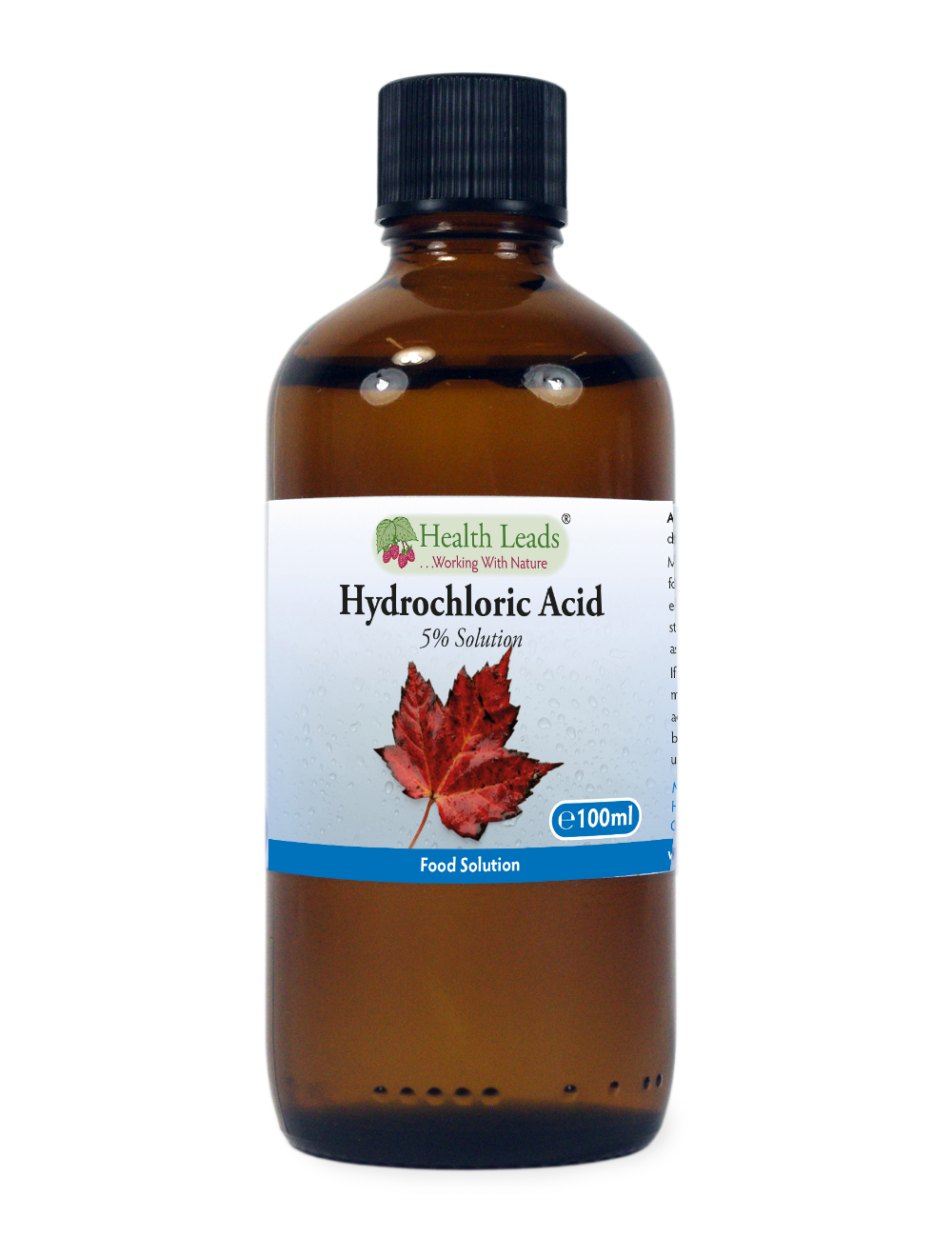 Hydrochloric Acid 5, food grade, digestion, pH levels, pepsin, stomach